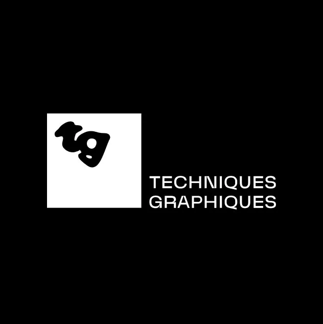Logo de Techniques Graphiques sur fond noir